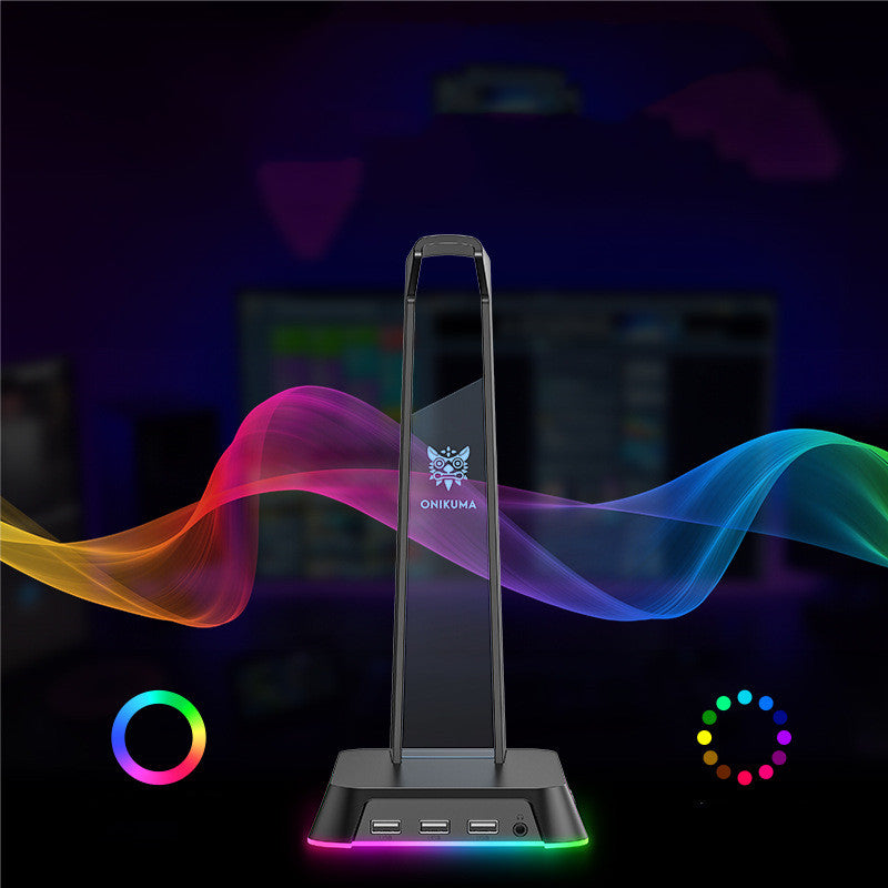 LED Headphone Stand - Illuminated Display Holder RGB Lighting | SPAWN's