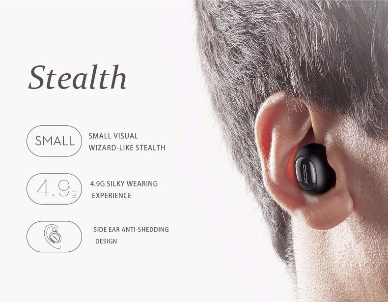 QCY Q26 Car Bluetooth Headset - Wireless Hands-Free Earpiece | SPAWN's