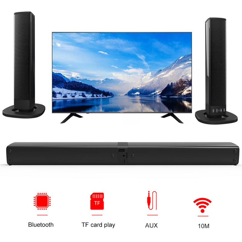 TV Sound Bar Speaker System - Premium Bluetooth Soundbar with Subwoofer & Surround Sound | Home Theater Audio System