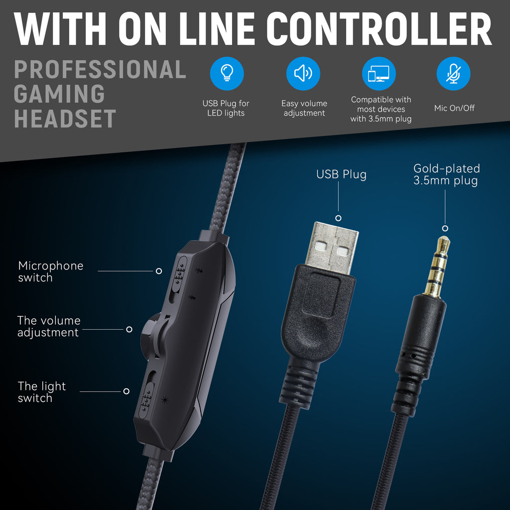 Multi-Platform Gaming Headphones - Wired Universal Headset | SPAWN's