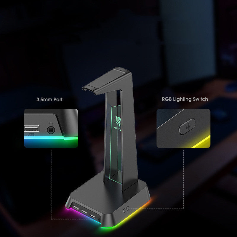 LED Headphone Stand - Illuminated Display Holder RGB Lighting | SPAWN's