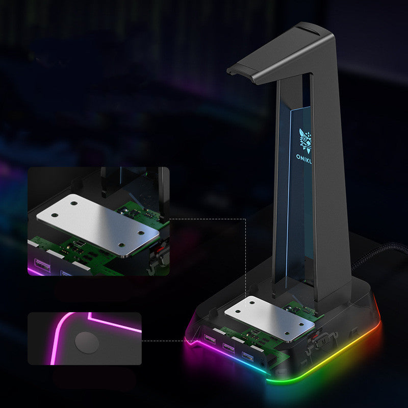 LED Headphone Stand - Illuminated Display Holder RGB Lighting | SPAWN's