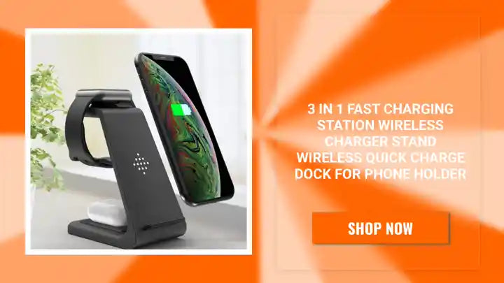 3 In 1 Fast Charging Station Wireless Charger Stand Wireless Quick Charge Dock For Phone Holder by@Outfy